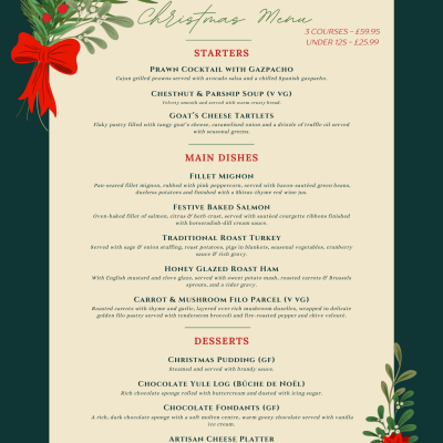Christmas 2025 Menu
